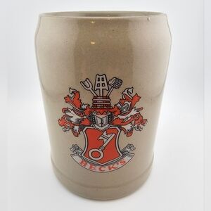 Vintage Staffel Beck's Beer Stein Mug – West Germany Stoneware 0.5L, Collectible